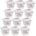 12 Pack White Plastic Solar Post Cap Lights K841