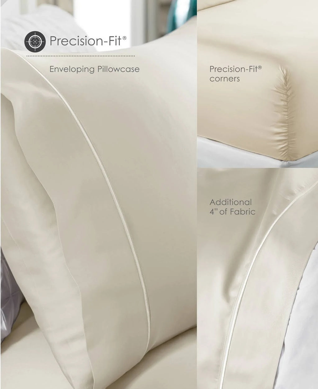Ivory California King Microfiber Wrinkle Resistant Sheet Set M19452