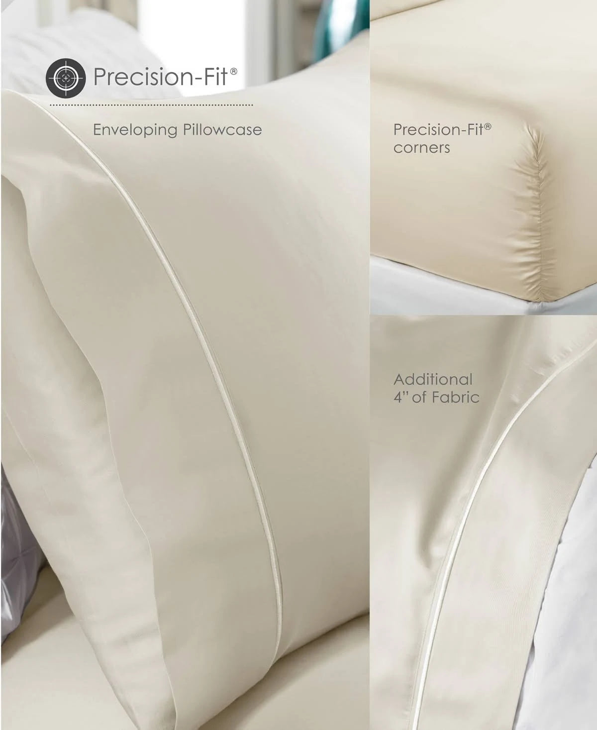 Ivory California King Microfiber Wrinkle Resistant Sheet Set M19452