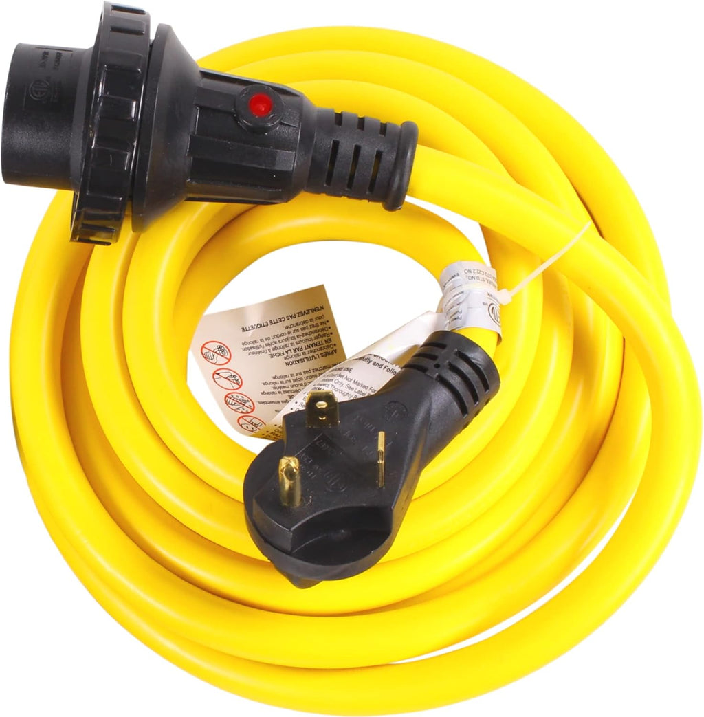 30A RV Power Extension Cord, 15 Feet, 125V, 30 AMP, Twist Lock L465