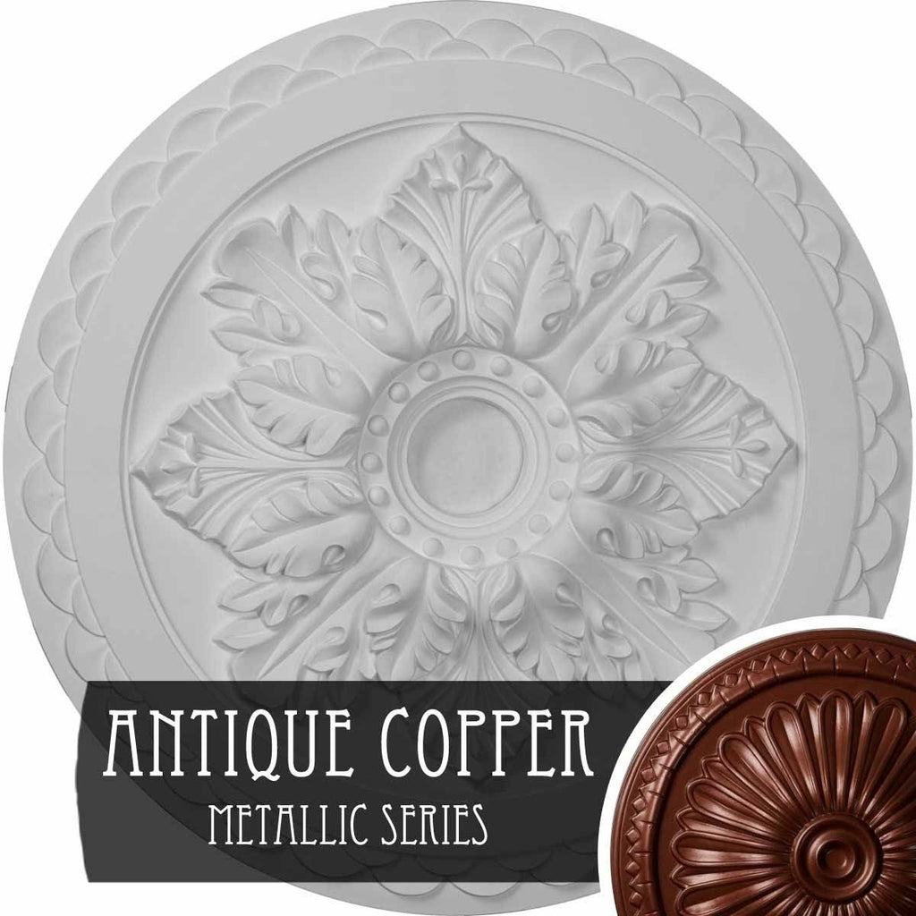 Bordeaux Deluxe Ceiling Medallion, Hand-Painted Rich Gold I9856