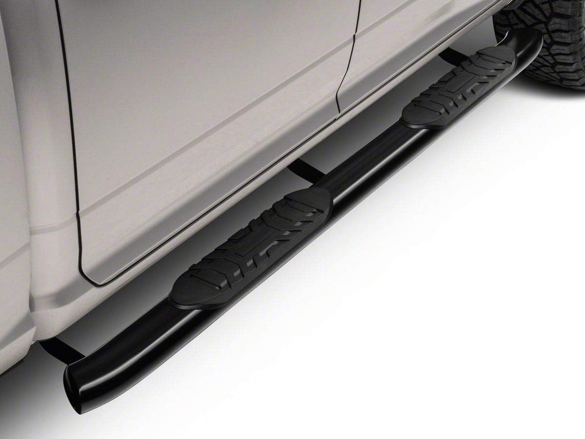 Black 5-Inch Oval Bent End Side Step Bars O301162