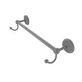 Matte Gray 24 inch Towel Bar with Integrated Hooks V425446