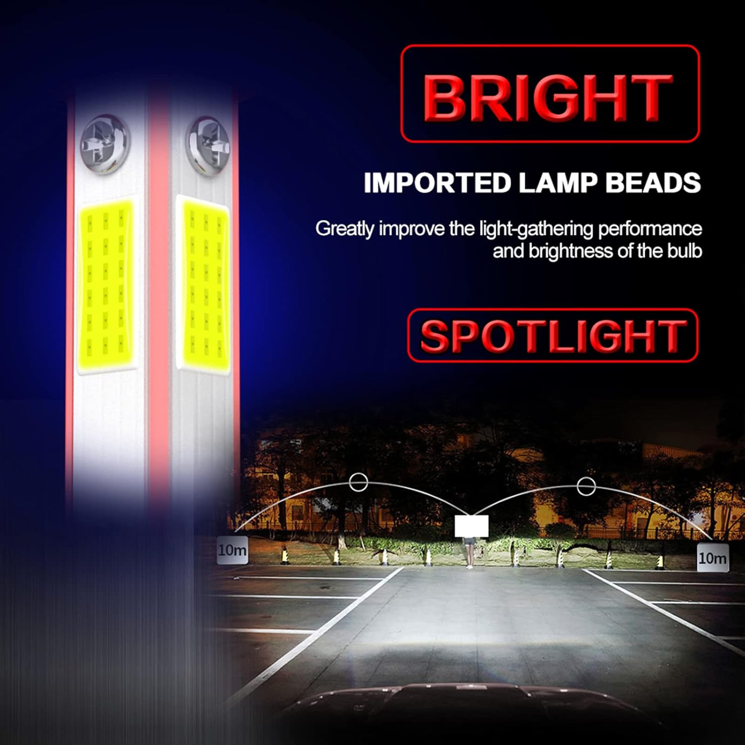 9005 HB3 H11 LED Headlights Combo, 6000K Cool White, 4-Pack R236113