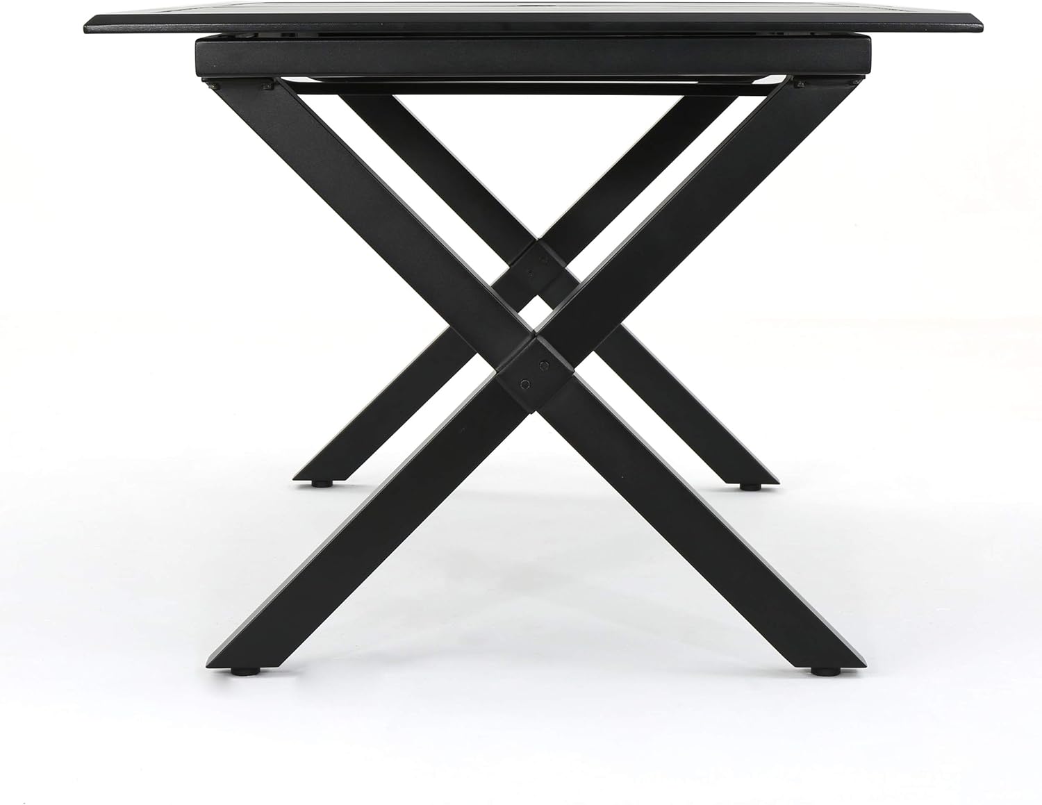 Black Cast Aluminum Rectangular Dining Table E893