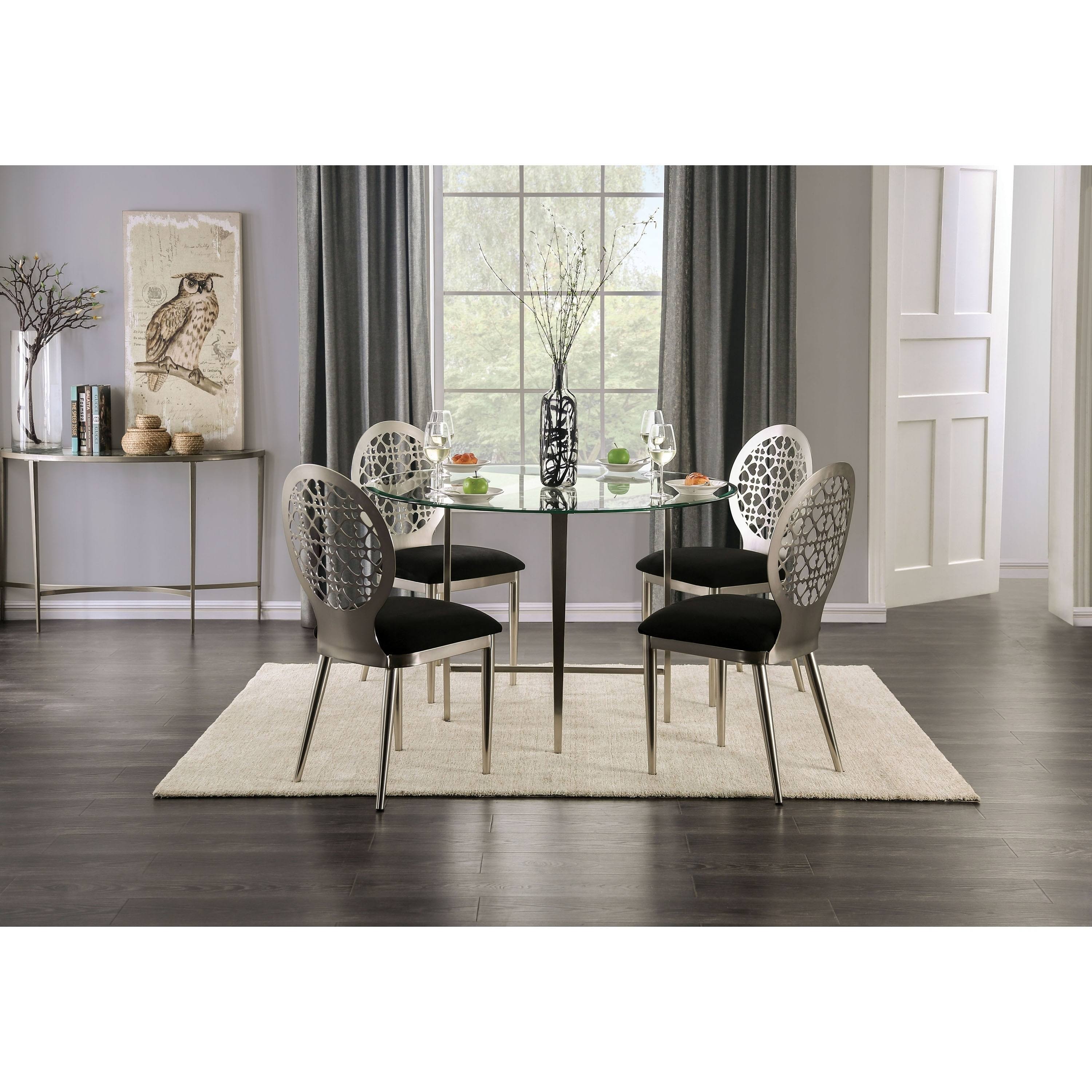 Silver Side Chairs (Set of 2) D900188
