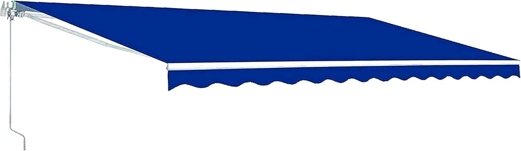 Red/White Stripe Retractable Motorized Patio Awning, 20' x 10' M140