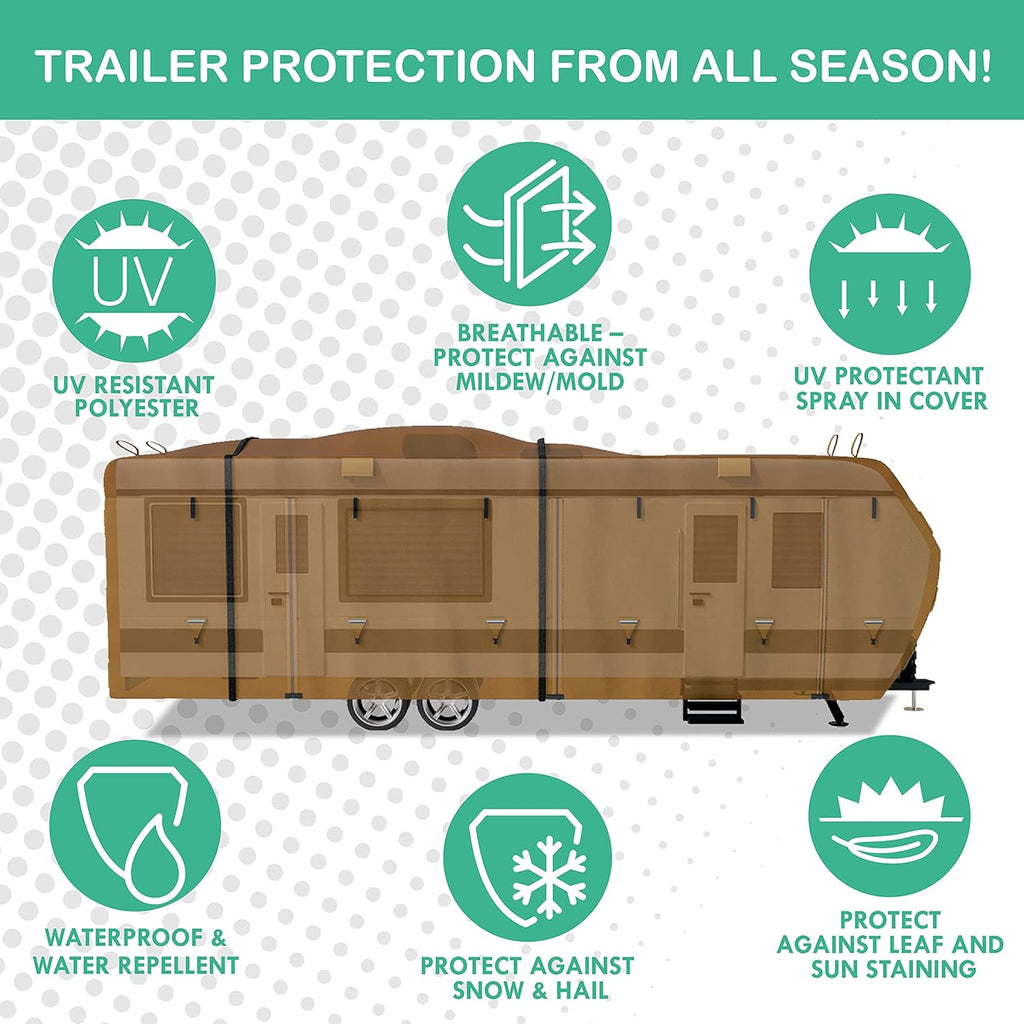 RV Trailer Covers with Storage Bag M7883