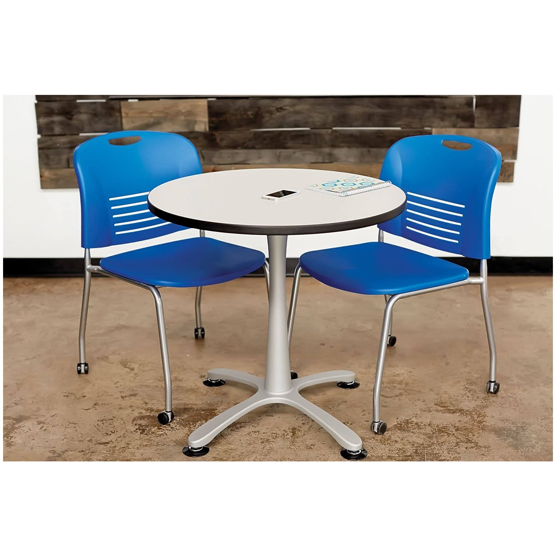 36x22 Round Sitting Height Silver/Gray Chair M459962