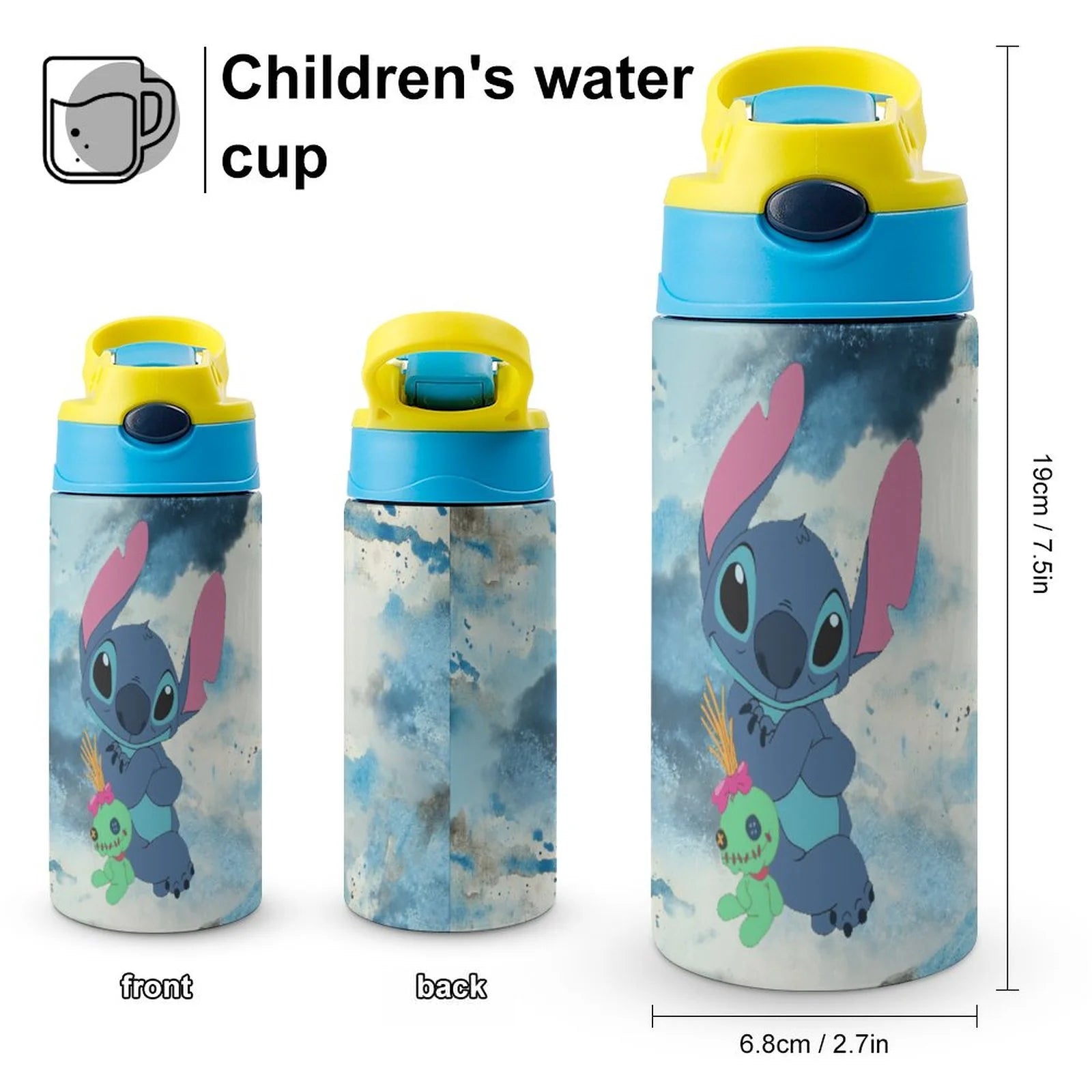 Stainless Steel Vacuum Insulated Water Bottle With Straw D68764
