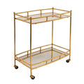 Gold 2 Tier Metal Bar Cart Z39435