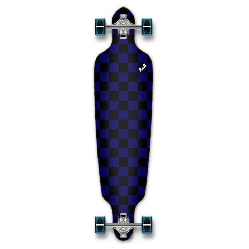 Checker Blue Drop Through Longboard Complete F500
