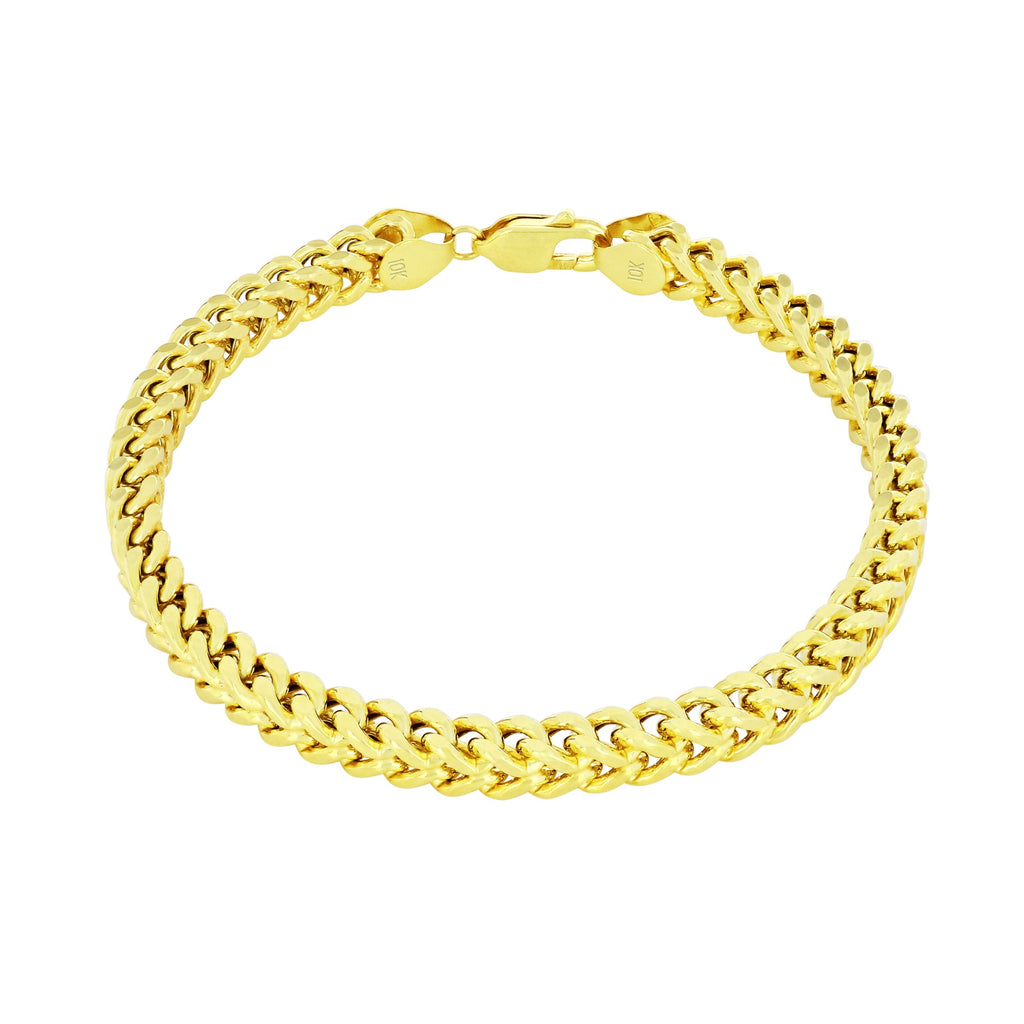 10k Yellow Gold 5mm Franco Chain Bracelet P26687