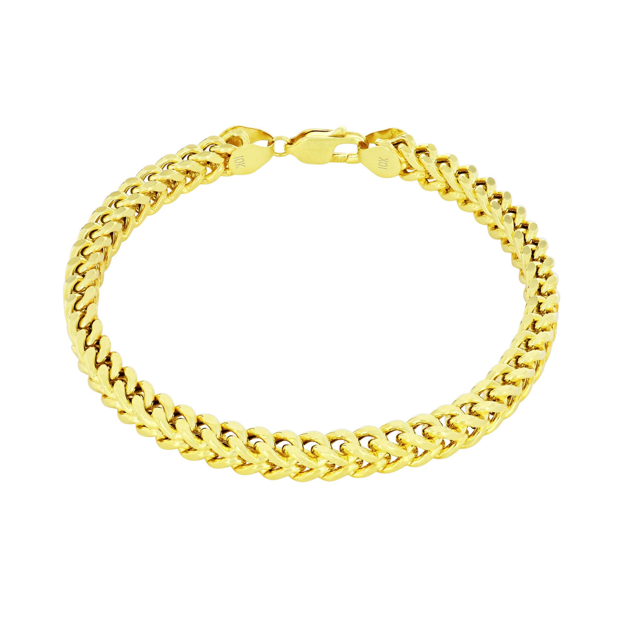 10k Yellow Gold 5mm Franco Chain Bracelet P26687