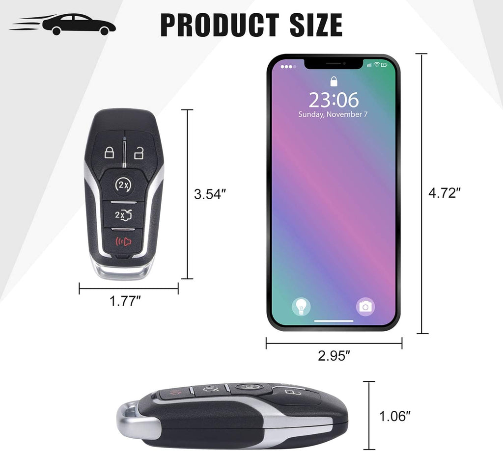 Car Key Fob Keyless Entry System Pack of 2 D51722