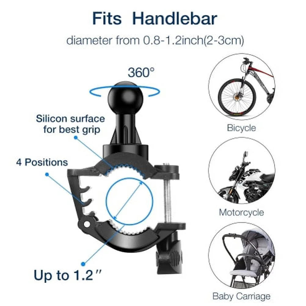 Handlebar Silicone Holder Bike Non-Slip Strap Shockproof I454294