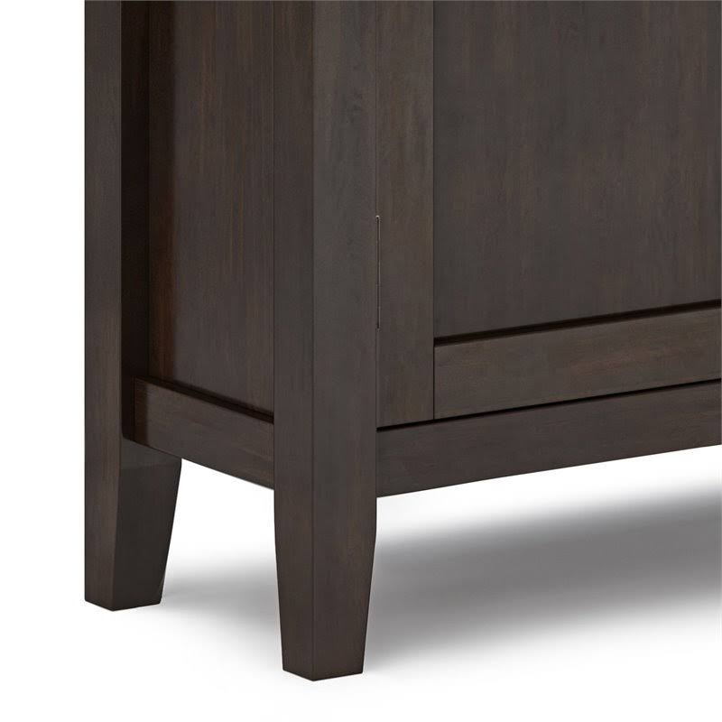 Solid Wood Low Storage Cabinet in Brunette Brown R31456