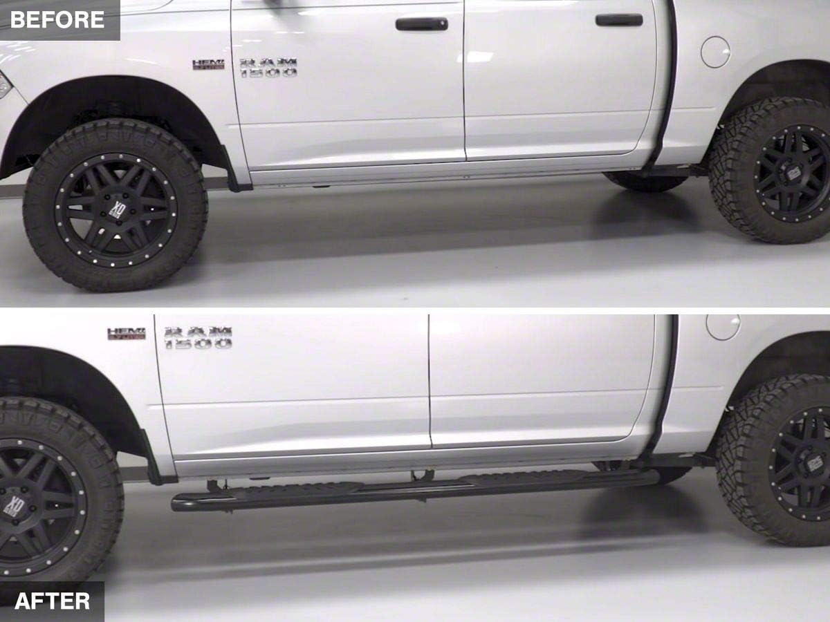 Black 5-Inch Oval Bent End Side Step Bars O301162