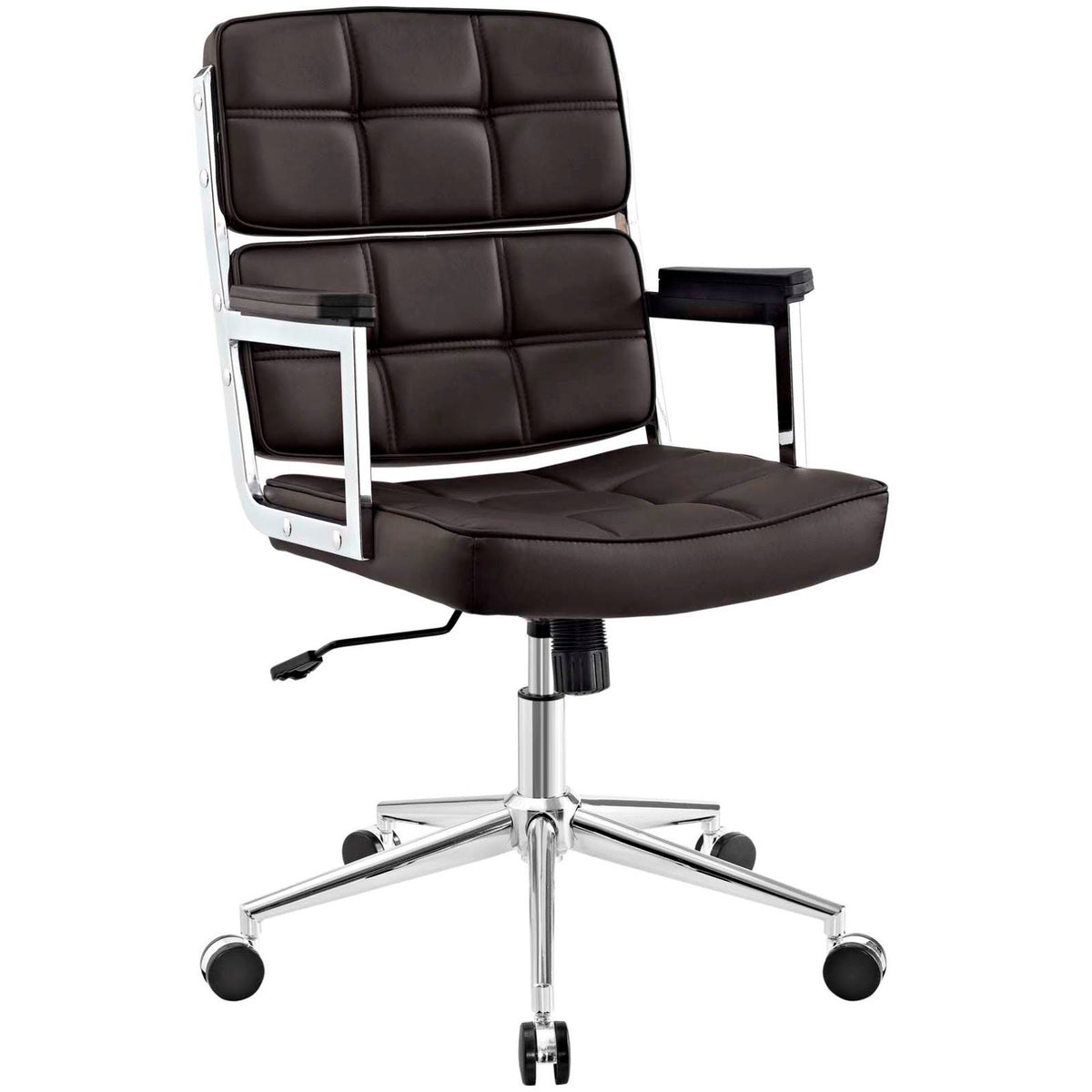 Brown Faux Leather Highback Office Chair B4741