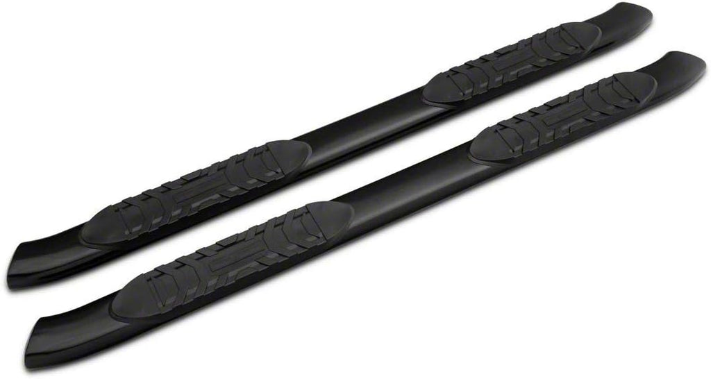 Black 5-Inch Oval Bent End Side Step Bars O301162