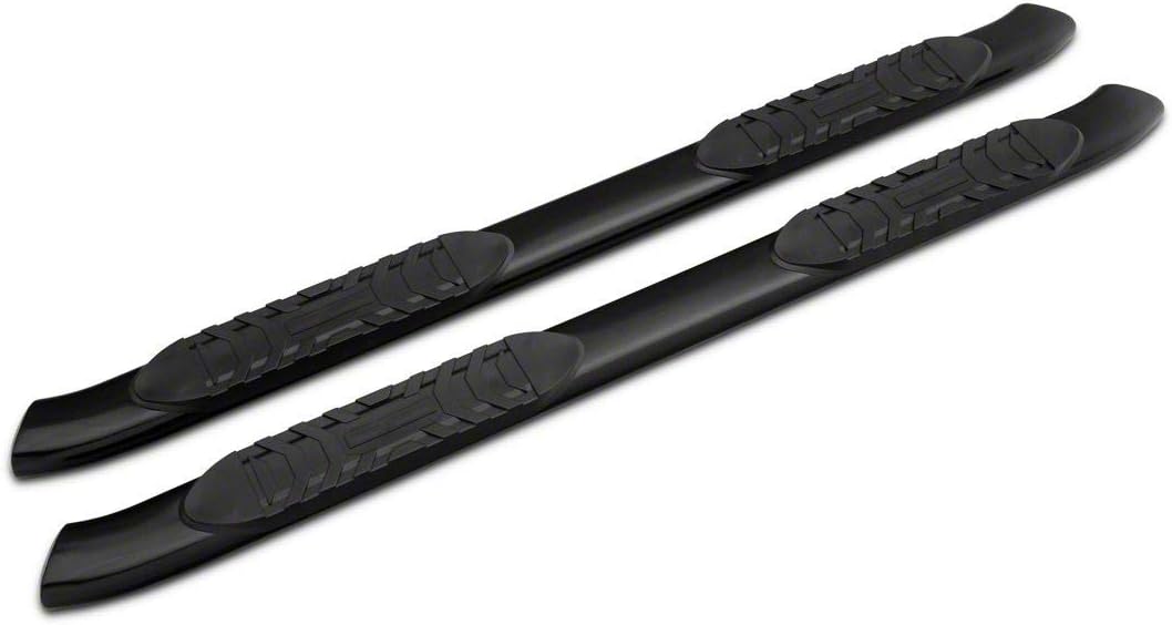 Black 5-Inch Oval Bent End Side Step Bars O301162