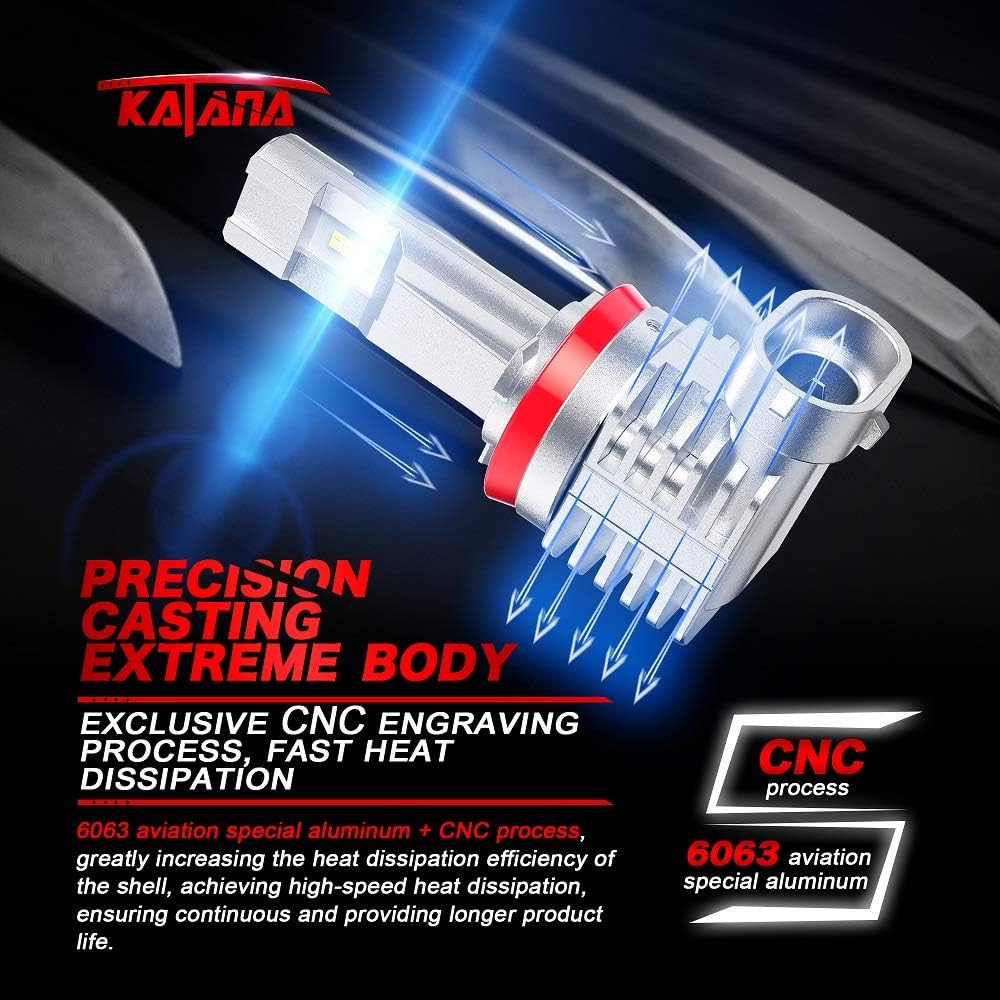9005 LED Headlights Bulbs Combo, 24000LM Wireless H8 HB3 High Low Beam Conversion Kit, 6500K Xenon White, Pack of 2 Z340395