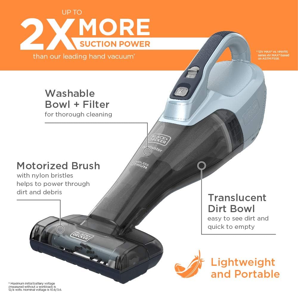 Cordless Handheld Vacuum, Gray, Pack of 2 H729