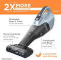 Cordless Handheld Vacuum, Gray, Pack of 2 H729