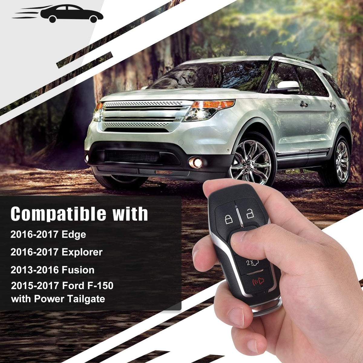 Car Key Fob Keyless Entry System Pack of 2 D51722