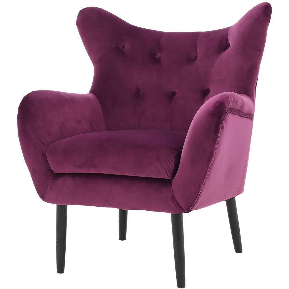 Fuchsia Velvet Armchair A9759