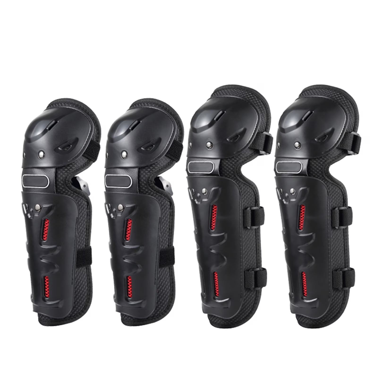 4PCs Cycling Knee Brace and Elbow Guards Protective Pads E619260