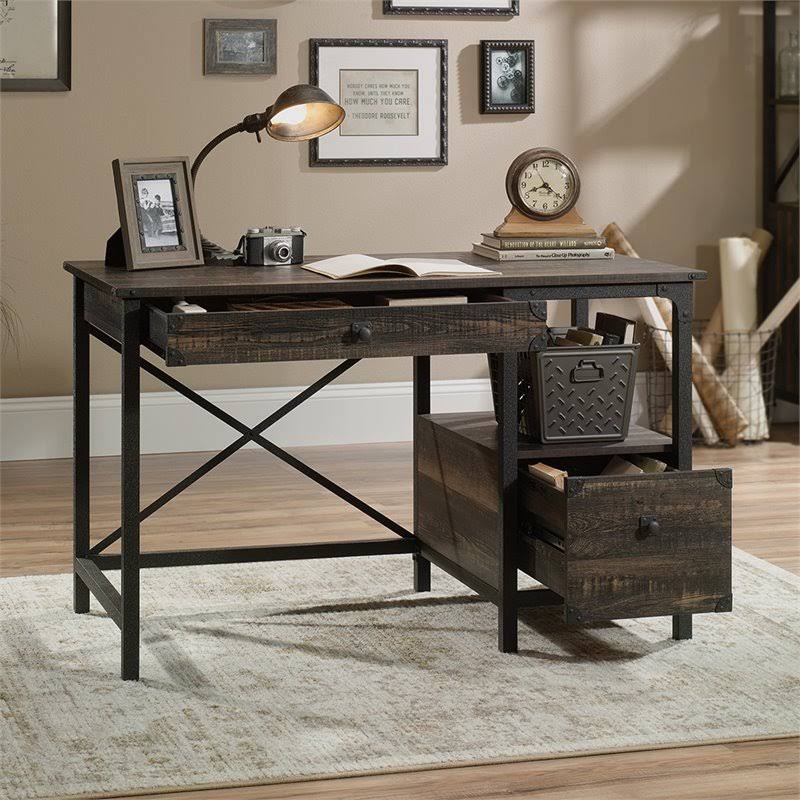 Carbon Oak and Black Writing Desk R828