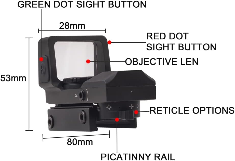 Red Dot Reflex Sight with 20mm Picatinny Rail Mount S58565