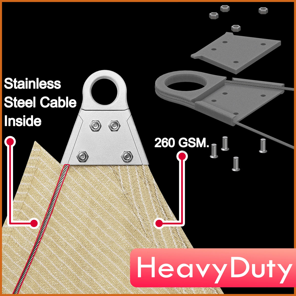 Black Right Triangle Sun Shade Sail Canopy Awning P922932