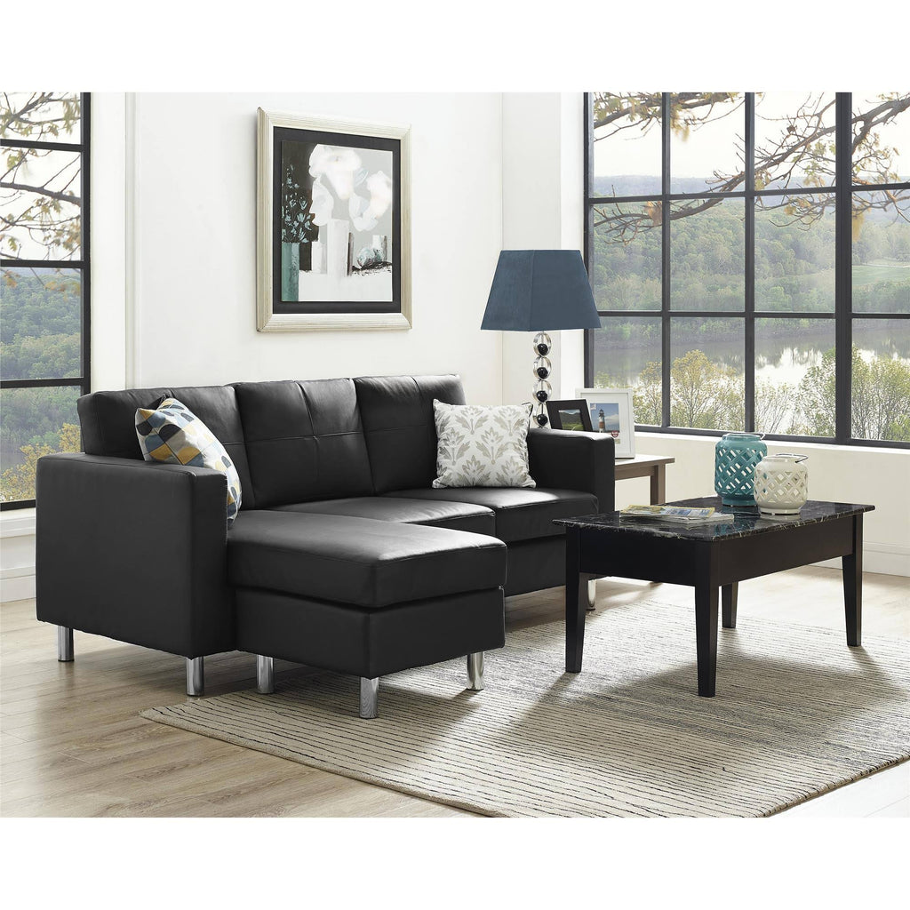 Black Configurable Sectional Sofa A3129