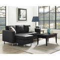 Black Configurable Sectional Sofa A3129