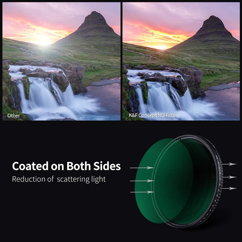 52mm Variable Neutral Density Filter ND8-ND2000, Pack of 2 A192289