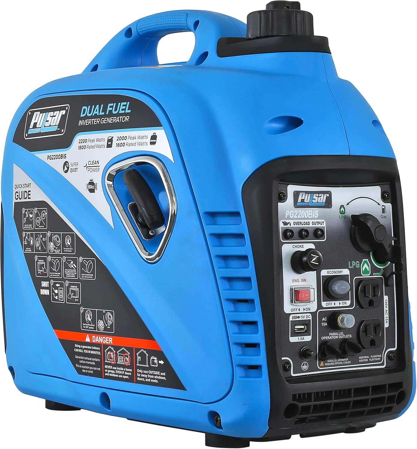 2,200W Portable Dual Fuel Quiet Inverter Generator K70790