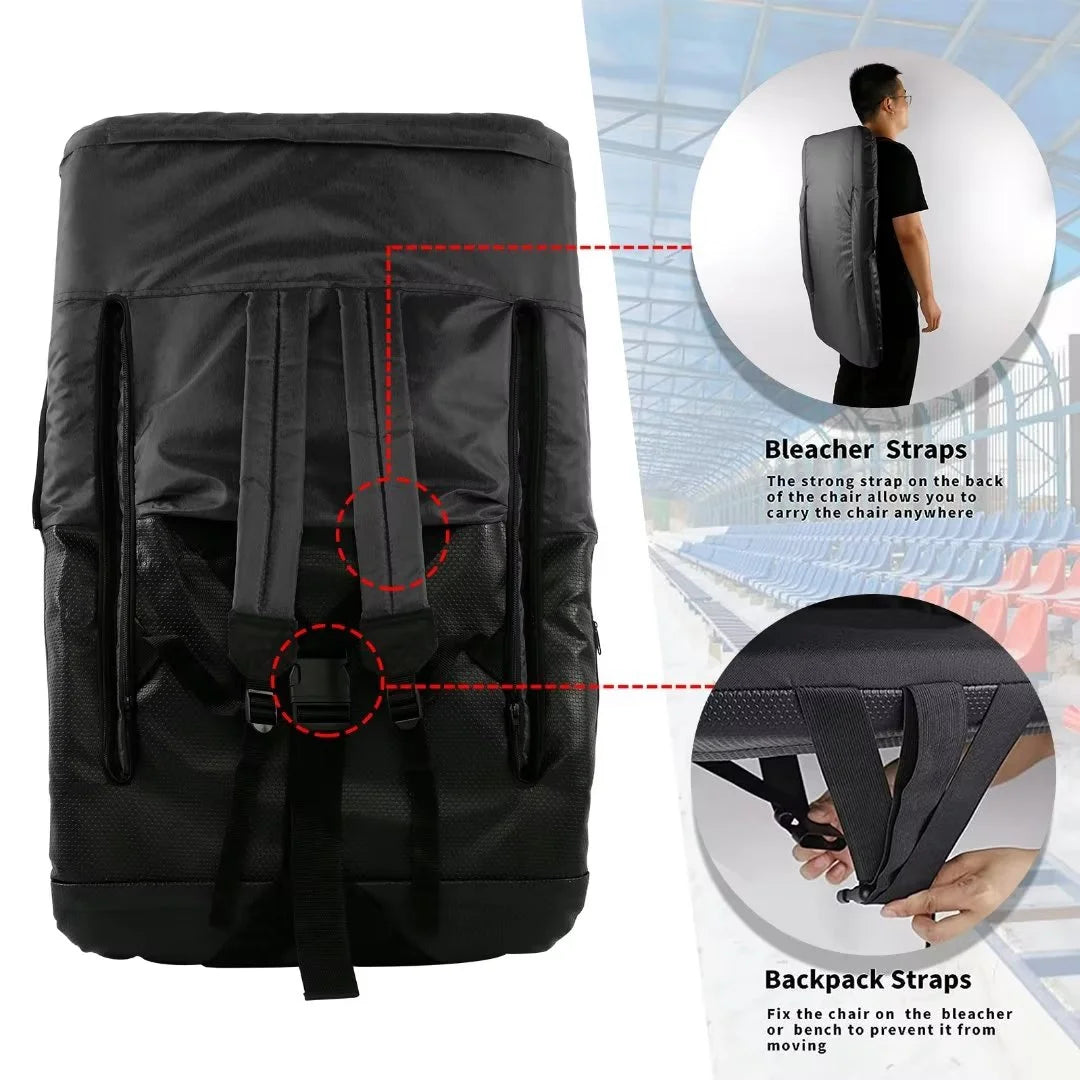 Heated Folding Stadium Seat with Back Support, 6 Reclining Positions, 3 Heat Modes L29010