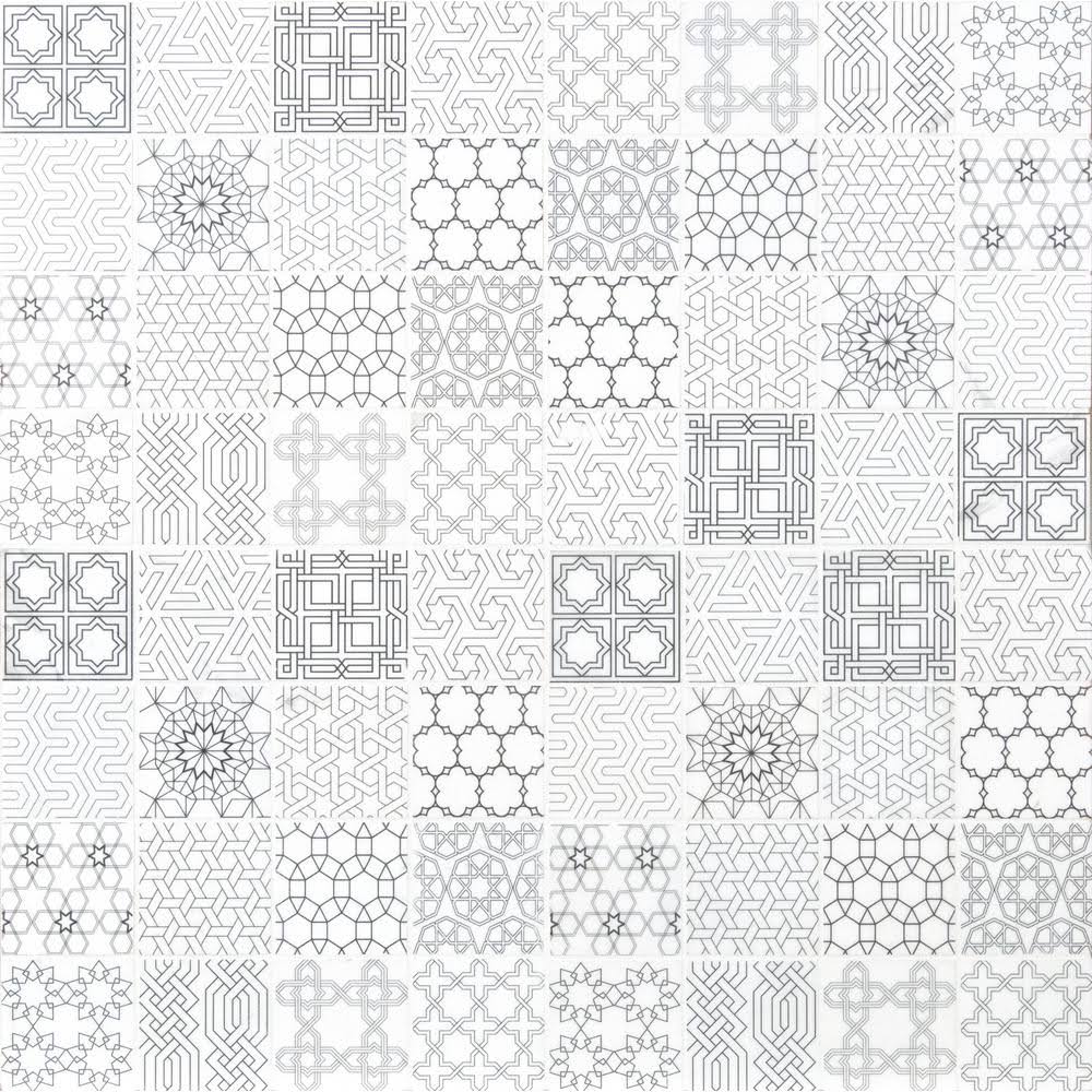 11.81 in. x 11.81 in. x 8 mm Honed Marble Mosaic Tile (9.7 Sq. ft. / CASE) G3103