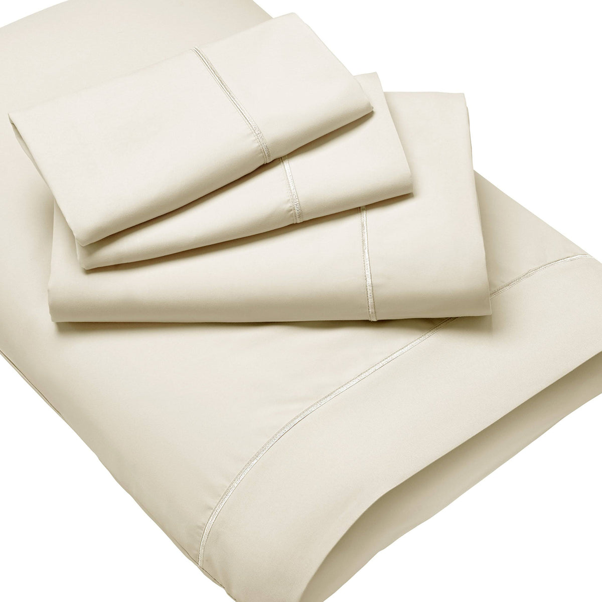 Ivory California King Microfiber Wrinkle Resistant Sheet Set M19452