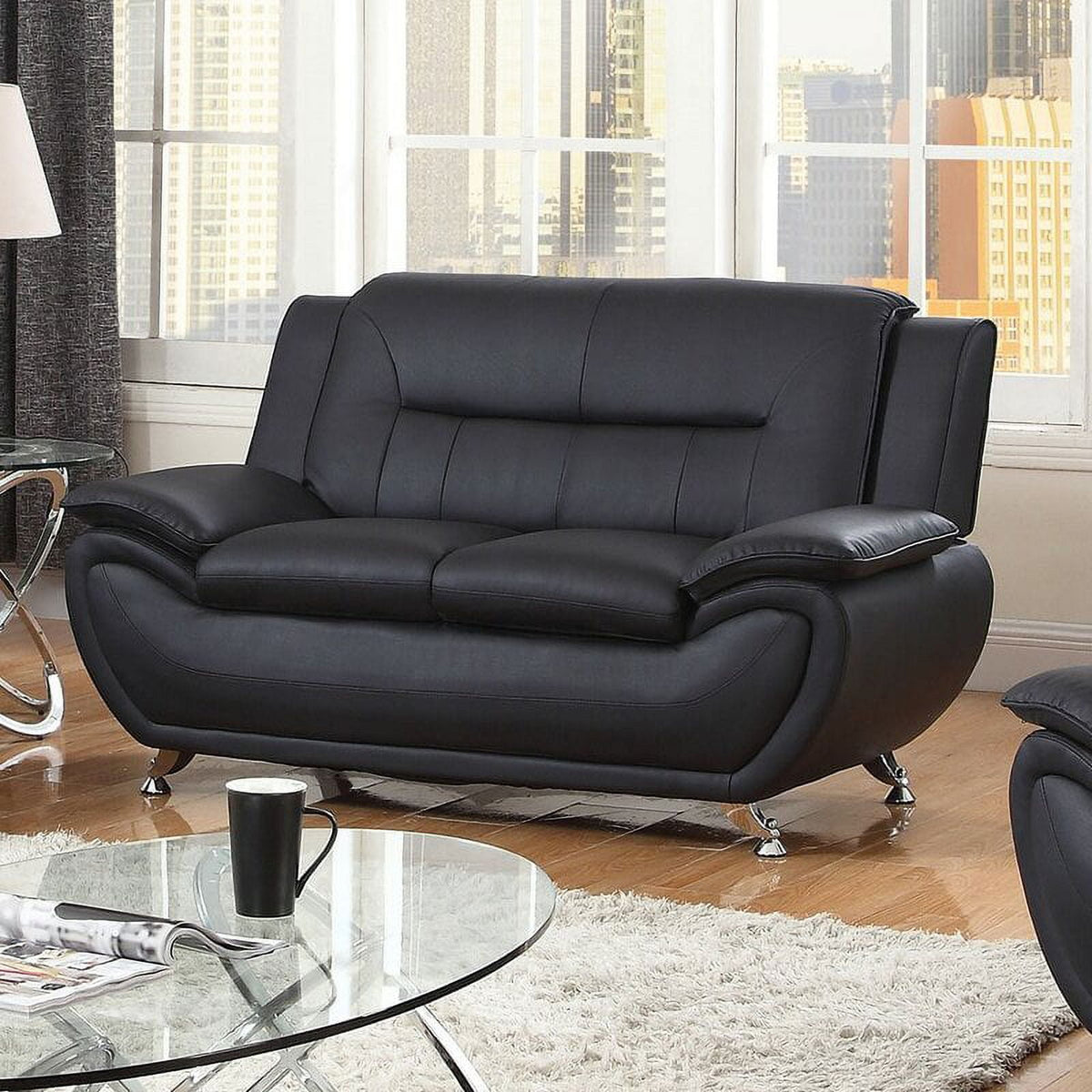 Black Loveseat S8559