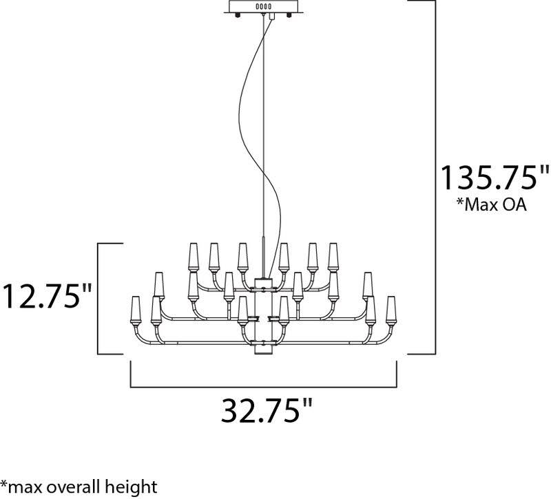 Bronze LED Chandelier H661