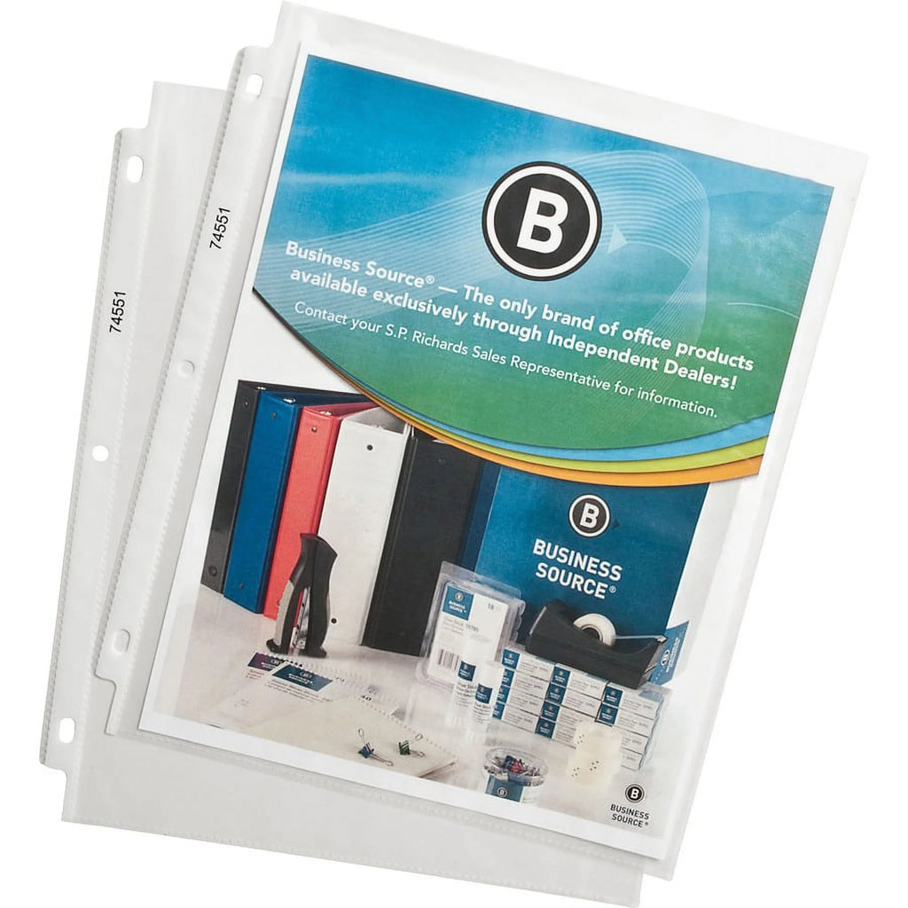 Top-loading Poly Sheet Protectors for Letter 8 1/2" X 11" Sheet, 3 X Holes, Clear, Polypropylene, 500 / Carton T638