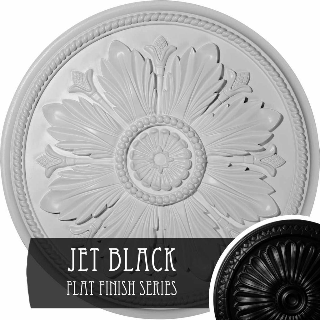 Hand-Painted Jet Black Ceiling Medallion P436904