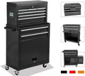 Red Rolling Tool Chest with Detachable Toolbox Organizer Cabinet B380