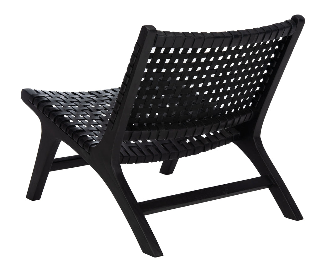 Black Leather Accent Chair T320082