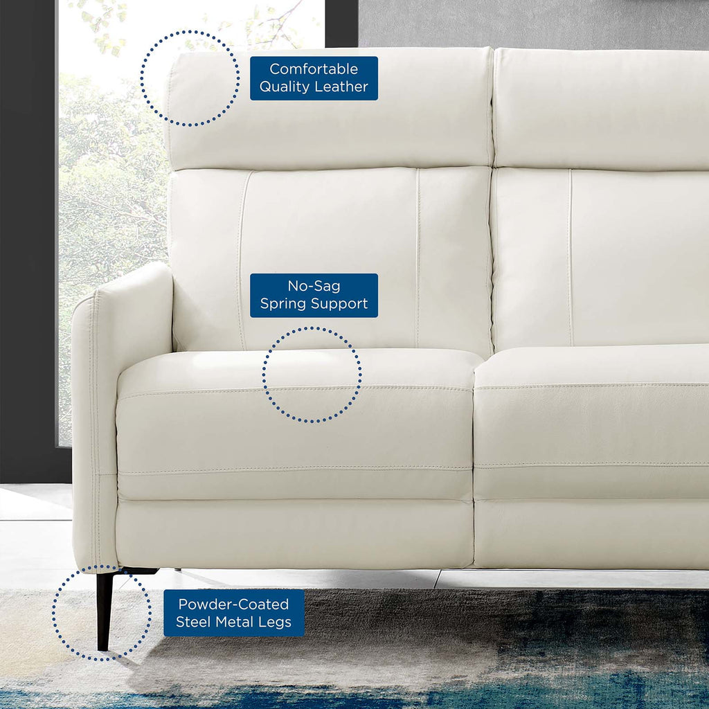 White Leather Sofa Y1114