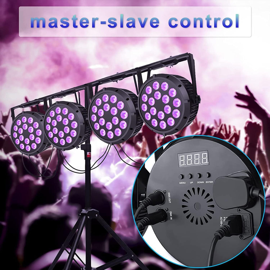 18x8W RGBW LED Washing Lighting Disco Lights with DMX-512 Sound Activated Strobe Lights C261500