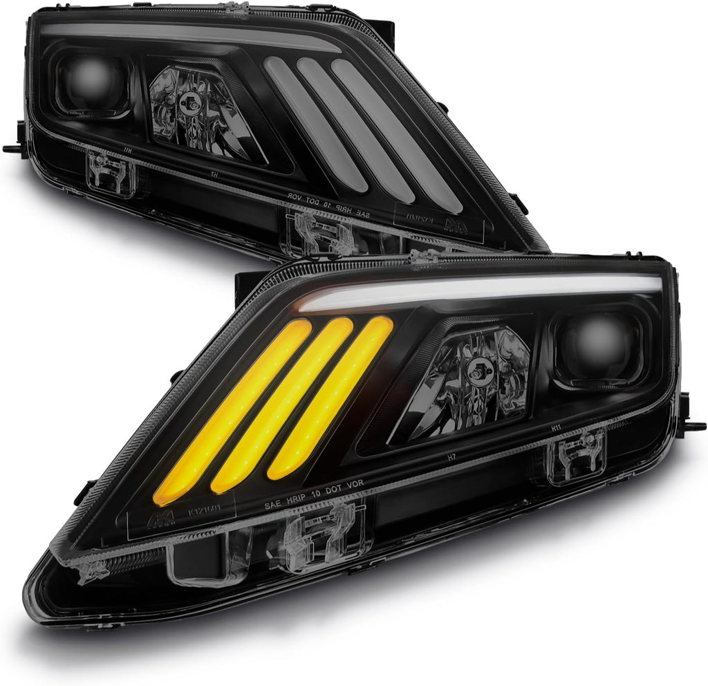 Chrome Projector Headlights with Sequential Turn Signal K7673